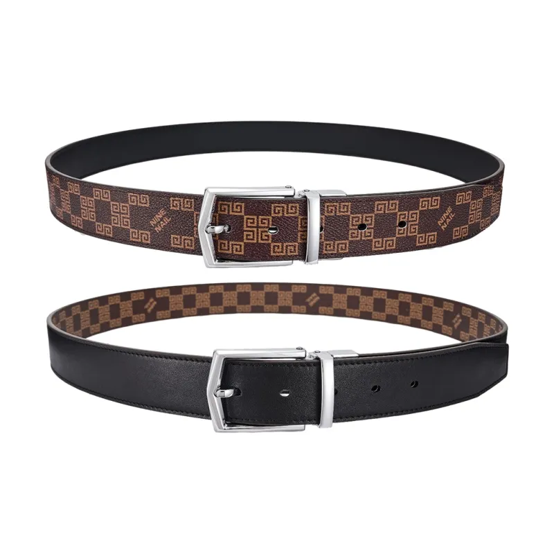 NINE NAIL Leather Belts Men-7