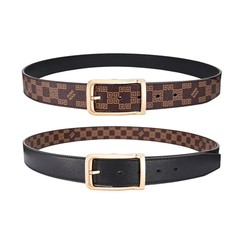 NINE NAIL Leather Belts Men-19