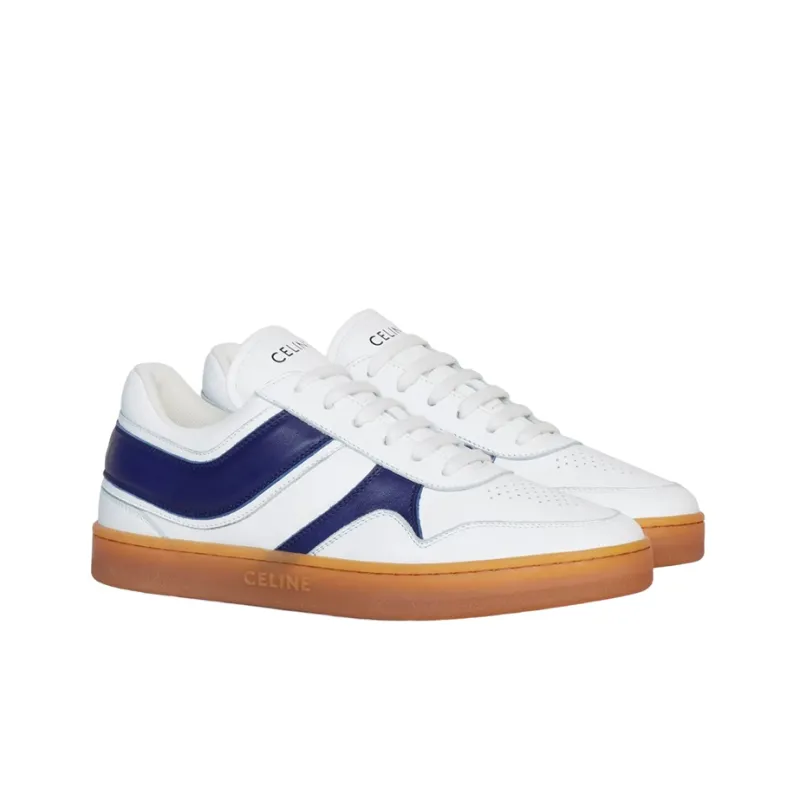 CELINE Trainer Stylish Skateboarding Shoes Women's White Blue-2