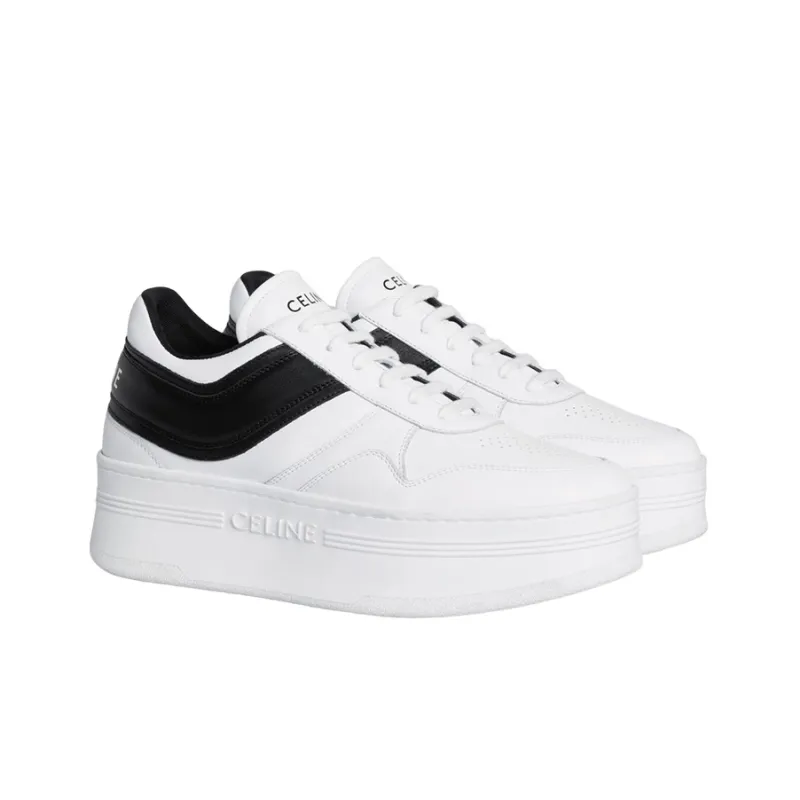 CELINE Block Low Top Stylish Skateboarding Shoes Women's White-1
