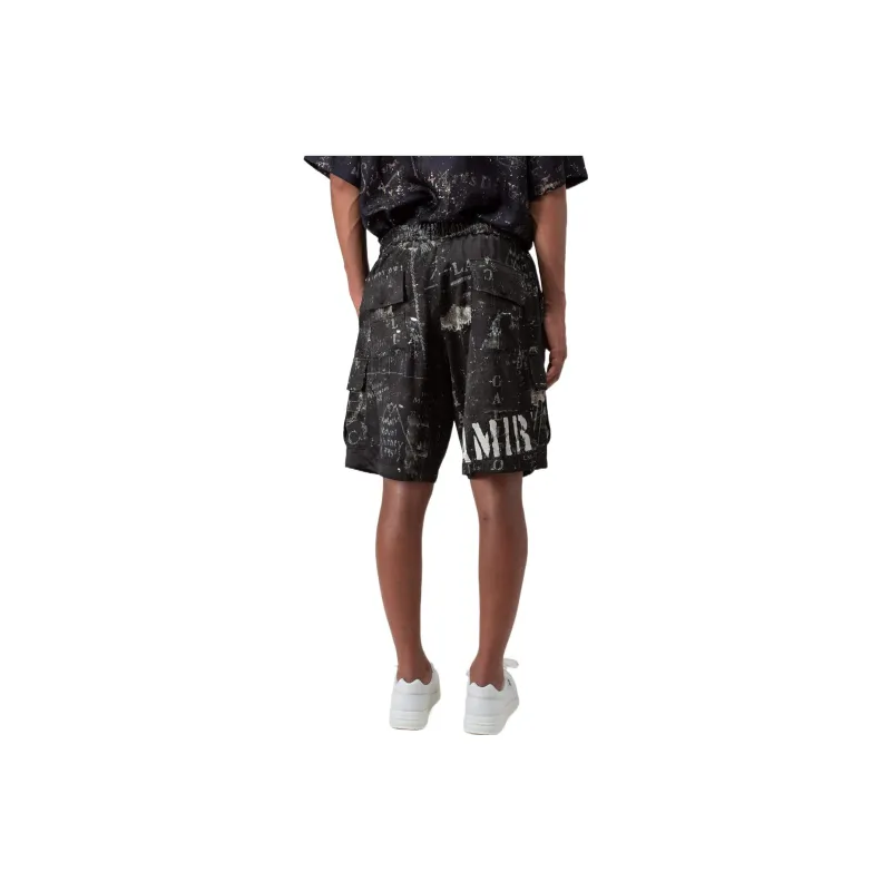 AMIRI Abstract Print Drawstring Bermuda Shorts-1