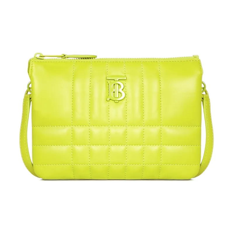 Burberry Lambskin Shoulder Bag, Crossbody Bag Women's Yellow-2