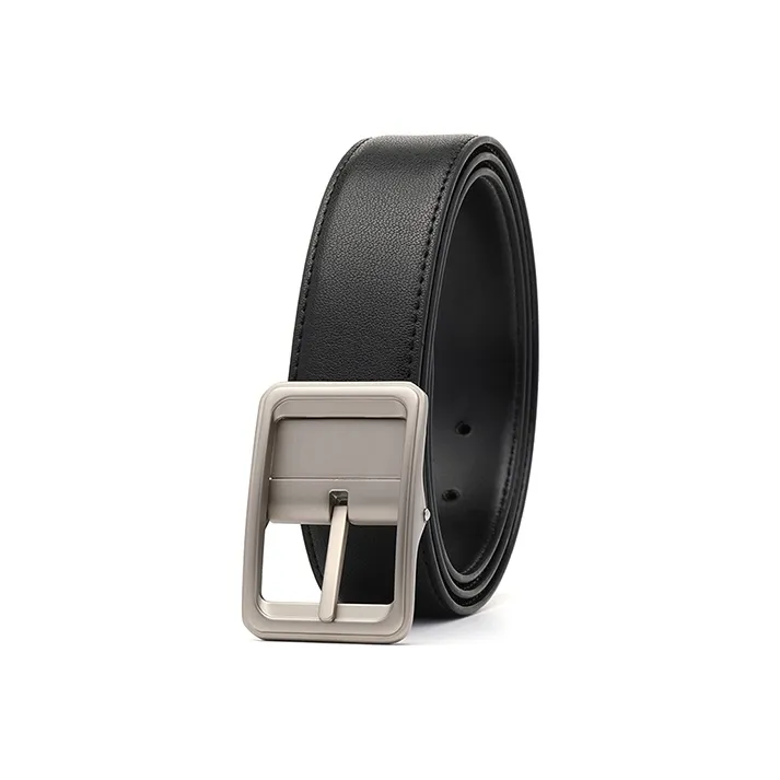 FREE RABBITⅡ Casual Cow Leather Belt With Interlocking Buckle Leather Belts Men's-2
