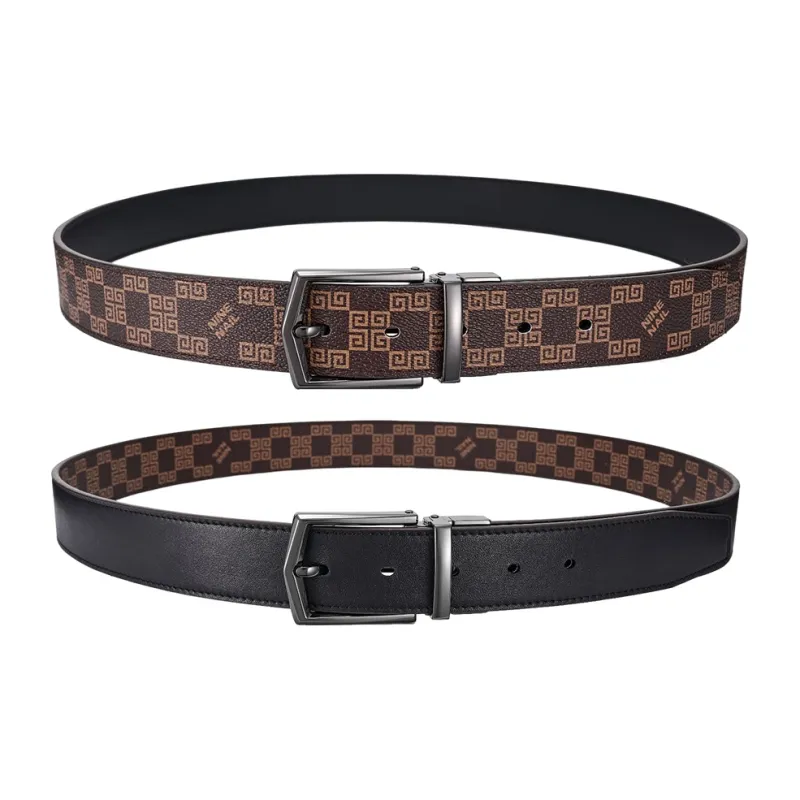 NINE NAIL Leather Belts Men-19