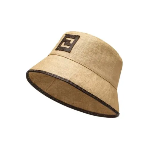 Fendi FF Motif Patch Interwoven Bucket Hat