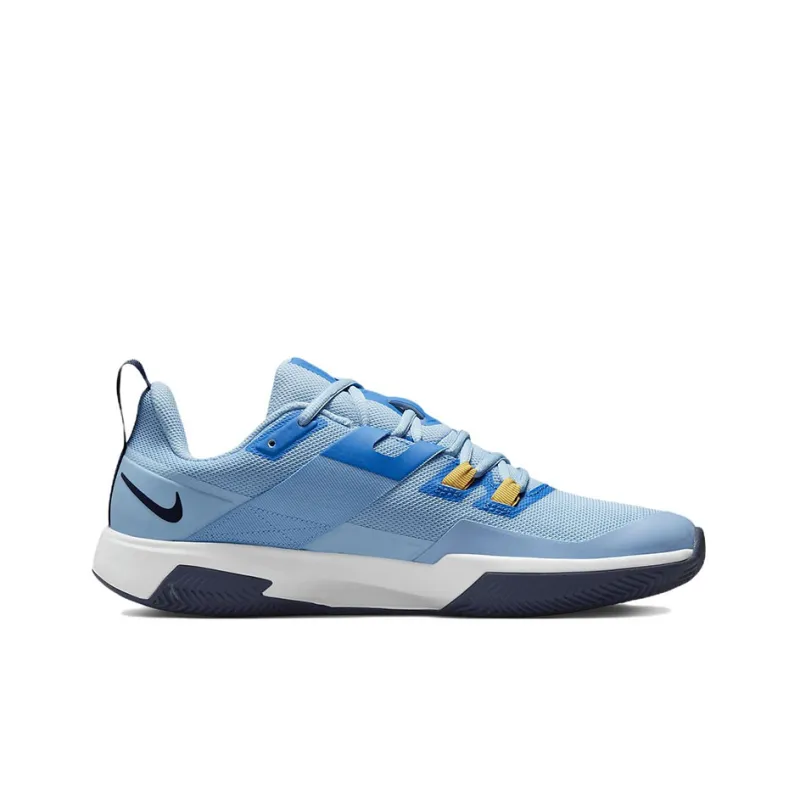 Nike Court Vapor Lite Clay Cushioning, Slip Resistant, And Abrasion Resistant Low Top Tennis Shoes Men's Blue White-1