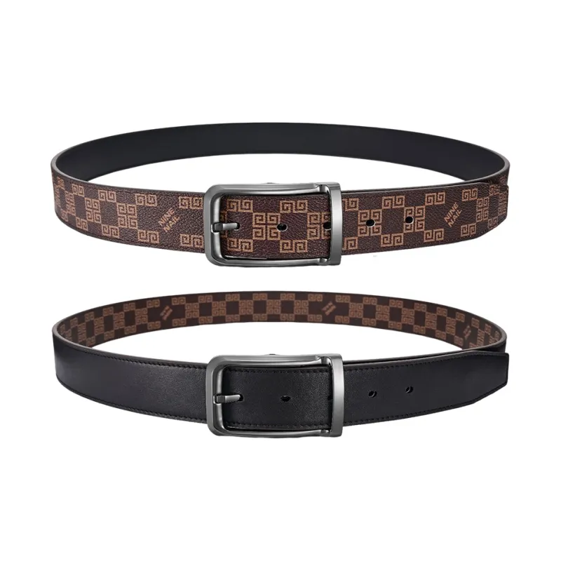 NINE NAIL Leather Belts Men-7