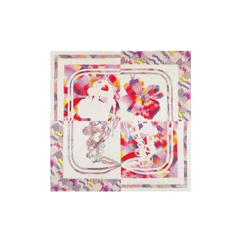HERMES Silk Scarves Women's Red/Purple