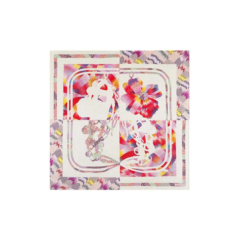 HERMES Silk Scarves Women's Red/Purple-0