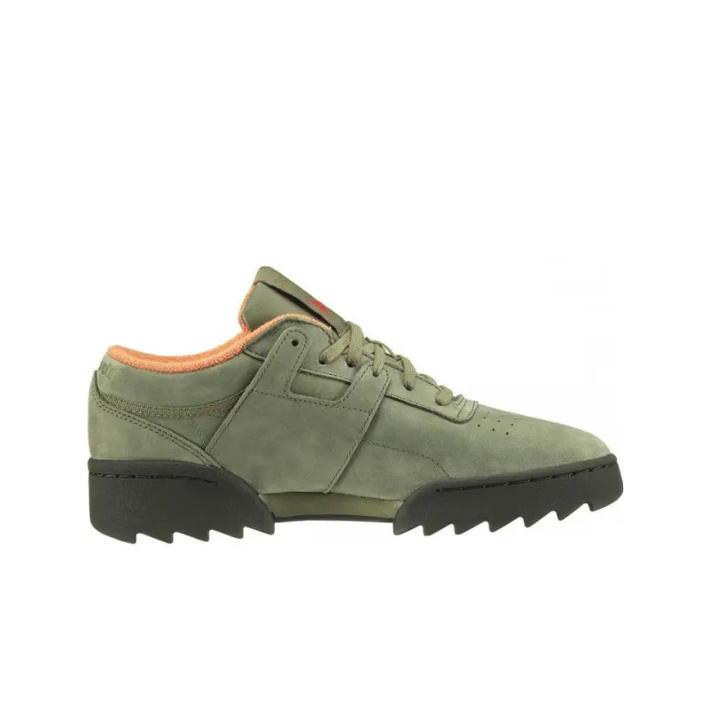 Reebok Workout Ripple OG Slip-Resistant Cushioning Wear-Resistant Low-Top Skateboard Shoes Women's Olive Green-1