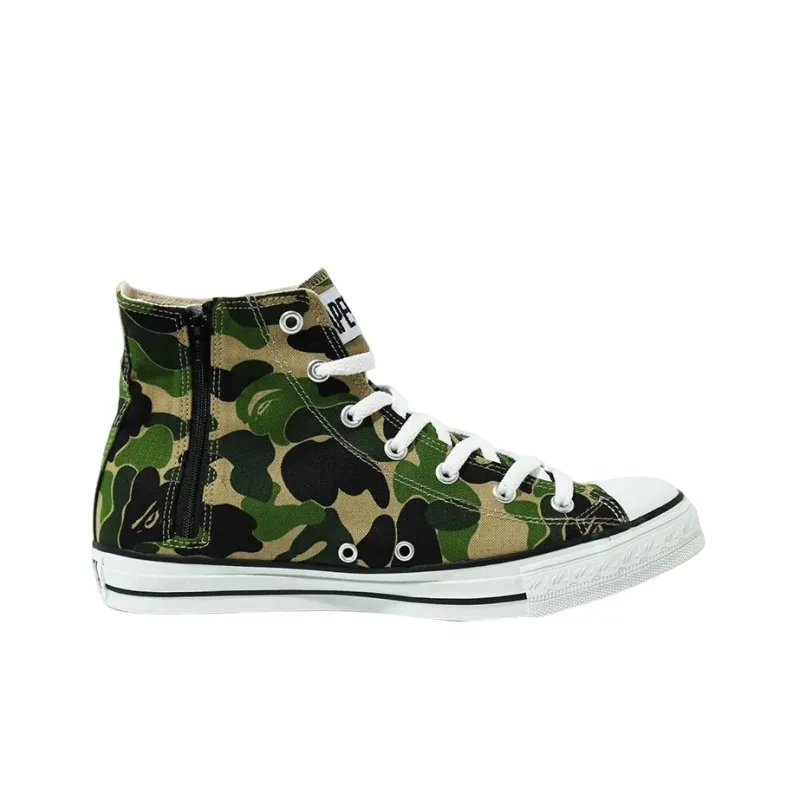 A BATHING APE ABC Camo APE STA HI Stylish Skateboarding Shoes Men's Green-1