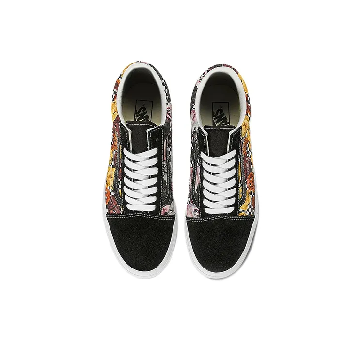 Vans Old Skool Low Tops Skateboarding Shoes Unisex Black White-3
