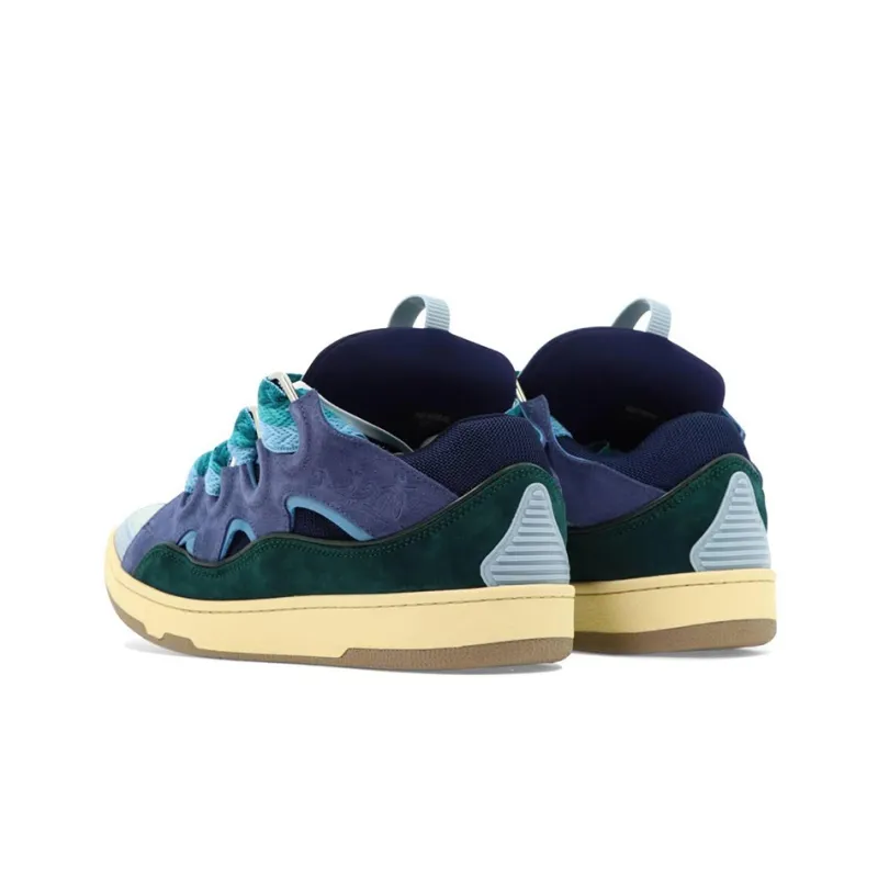 Lanvin Curb Low Top Stylish Skateboarding Shoes Men's Blue Purple-3