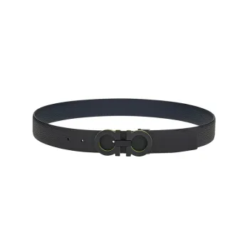 Ferragamo Leather Belts Men Black
