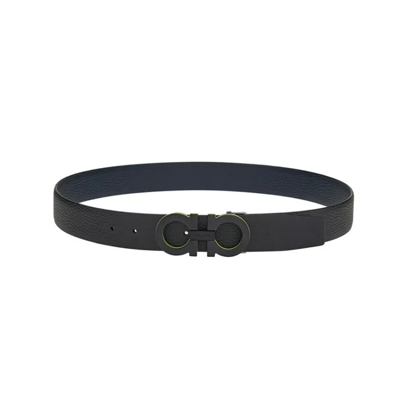 Ferragamo Leather Belts Men Black-0