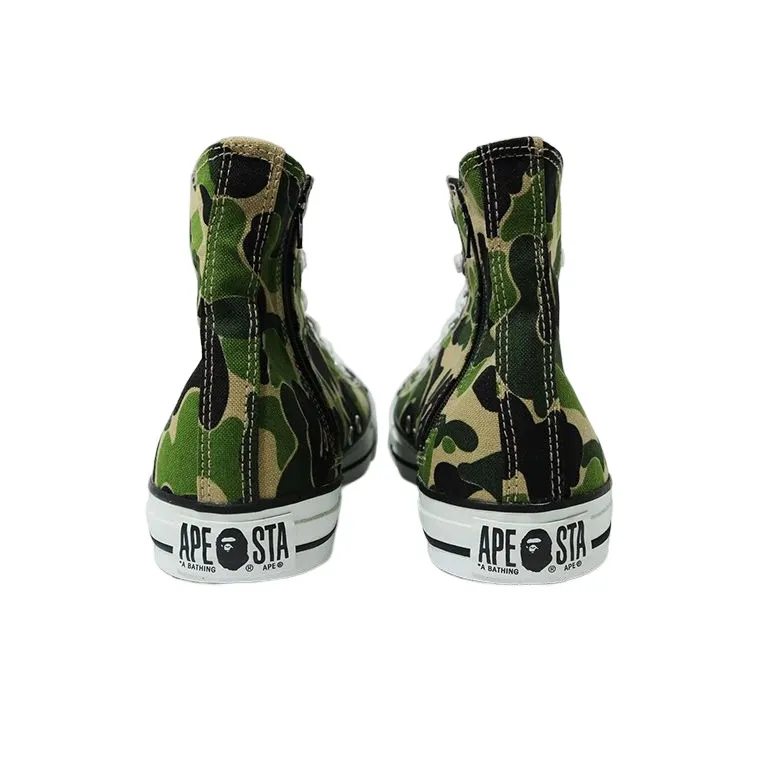 A BATHING APE ABC Camo APE STA HI Stylish Skateboarding Shoes Men's Green-3