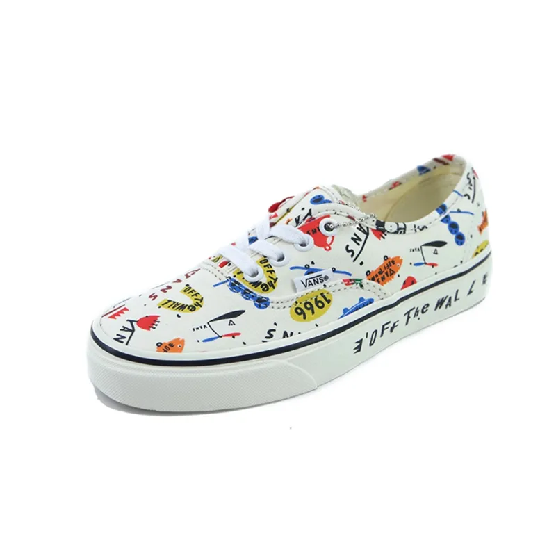 Vans Authentic Low Tops Skateboarding Shoes Creamy White Creamwhite-1