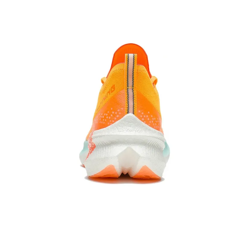 LiNing Feidian Challenger Breathable And Resilient Low Top Running Shoes Men's Fluorescent Mango Orange-5