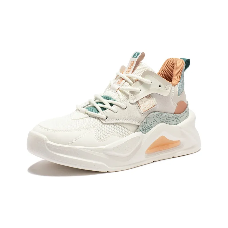 361° Jincheng Breathable Low Top Sports Casual Shoes Women's White Green-1