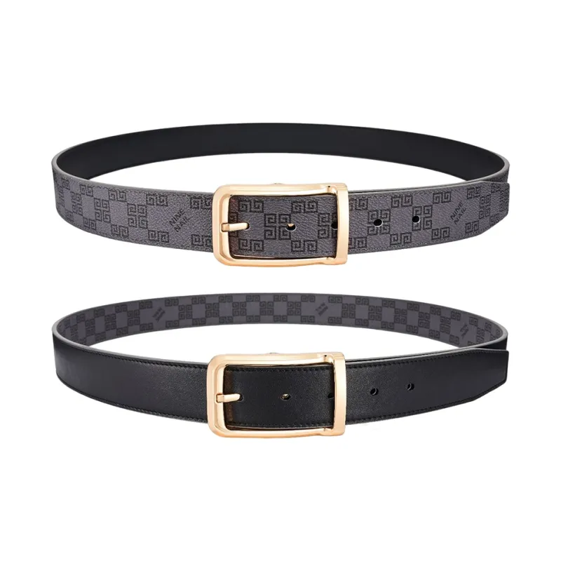 NINE NAIL Leather Belts Men-23
