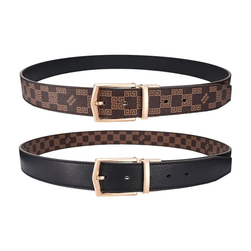 NINE NAIL Leather Belts Men-31