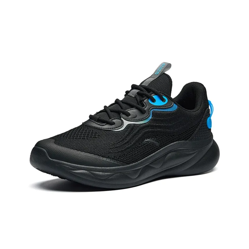 Anta Cushioning Breathable Lightweight Wear-Resistant Slip-Resistant Low-Top Running Shoes Men's Black-2
