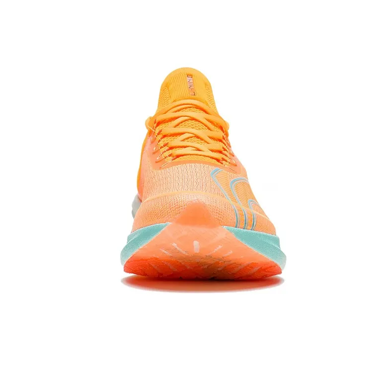 LiNing Feidian Challenger Breathable And Resilient Low Top Running Shoes Men's Fluorescent Mango Orange-4