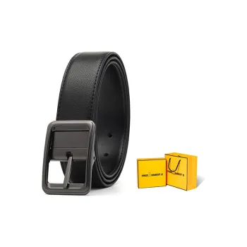 FREE RABBITⅡ Casual Cow Leather Belt With Interlocking Buckle Leather Belts Men's