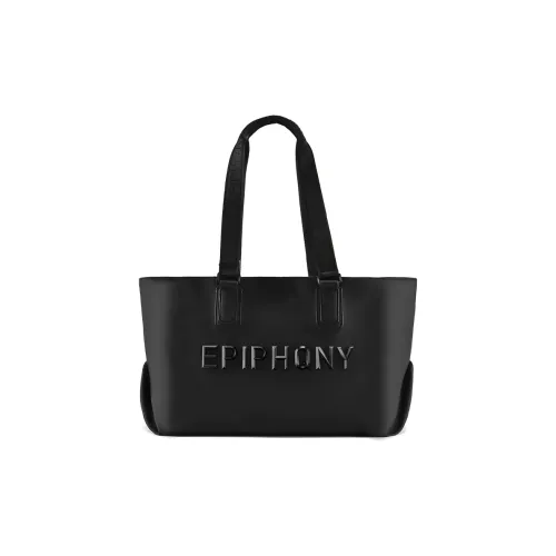 EPIPHQNY Nylon Fabric Tote Bag Shopping Bag Shoulder Bag Unisex Black