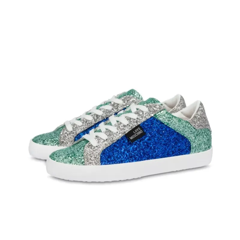 LOVE MOSCHINO Stylish Skateboarding Shoes Women's Electric Blue-2
