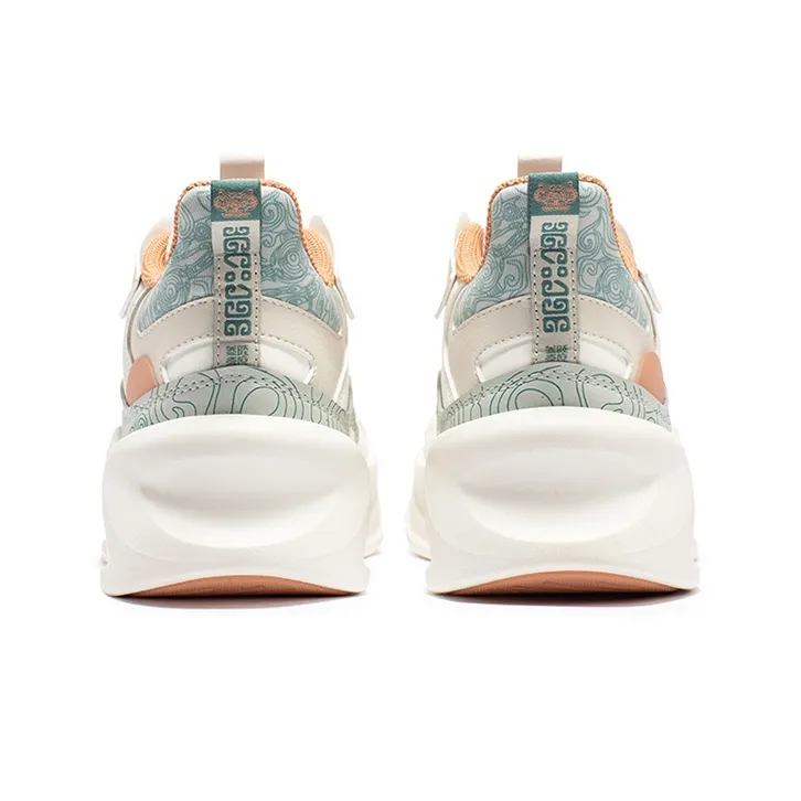 361° Jincheng Breathable Low Top Sports Casual Shoes Women's White Green-3