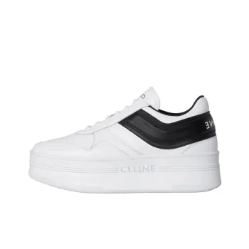 CELINE Block Low Top Stylish Skateboarding Shoes Women's White