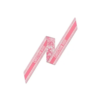 DIOR Silk Scarves Women's Ivory And Peony Pink
