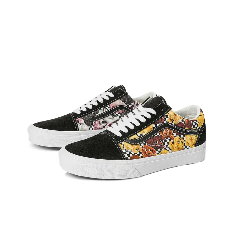 Vans Old Skool Low Tops Skateboarding Shoes Unisex Black White-2