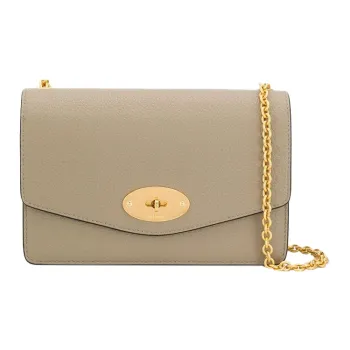 Mulberry Leather Shoulder Bag Women's Gray