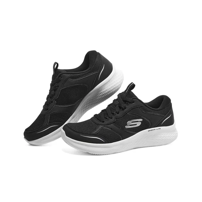 Skechers Skech Lite Pro Low Top Casual Shoes Women's Black White-2