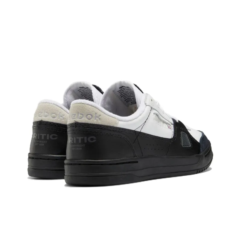 Reebok Lt Court Cozy Wear resistant Skateboarding Shoes Unisex White Black-3