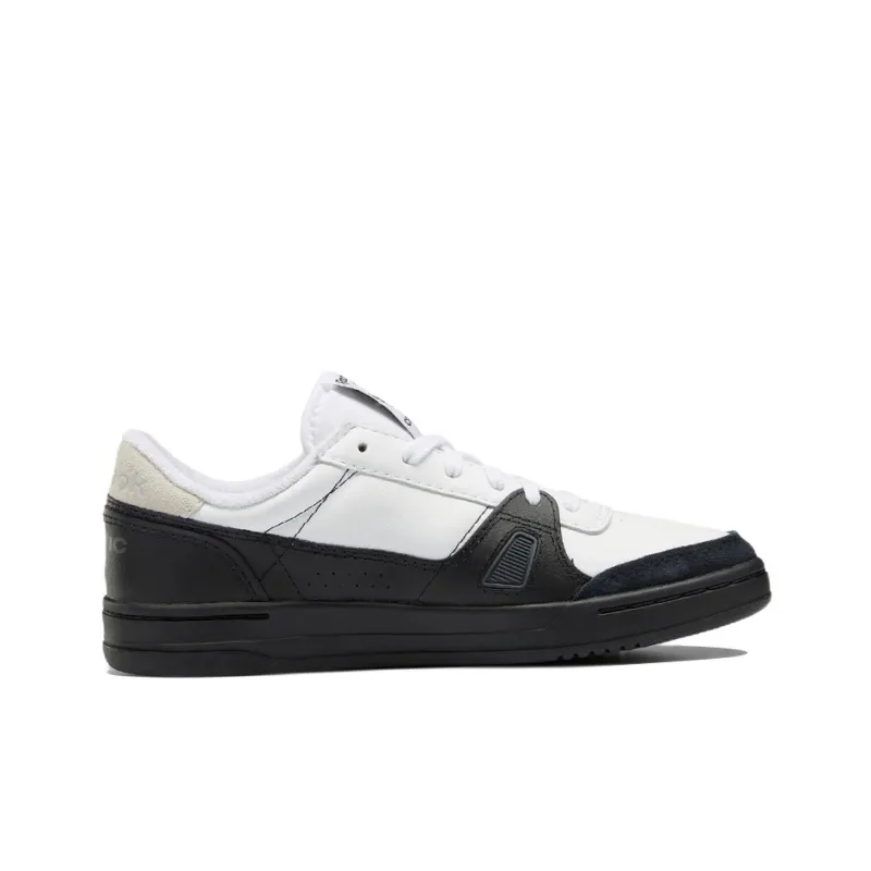 Reebok Lt Court Cozy Wear resistant Skateboarding Shoes Unisex White Black-1