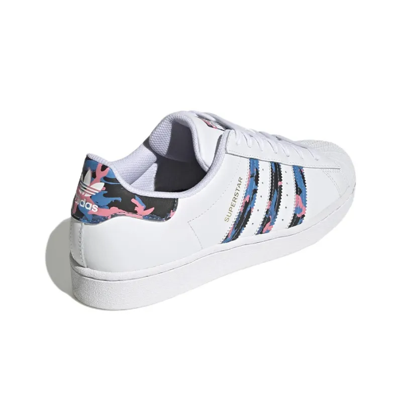 Superstar Adidas Originals 'Blue Pink Camo Stripes'-3