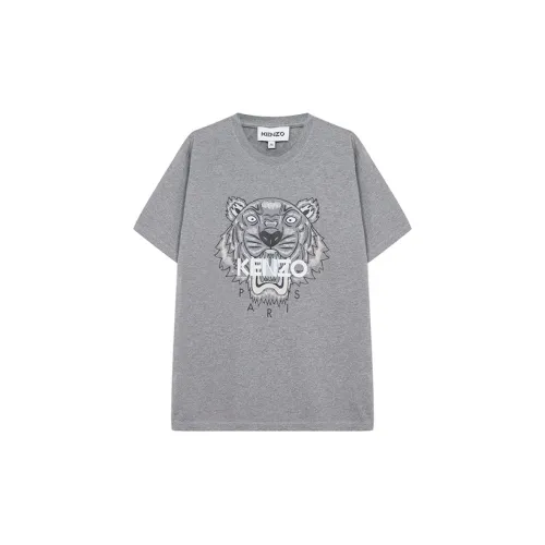 KENZO Classic Tiger Head T-Shirts Men Gray