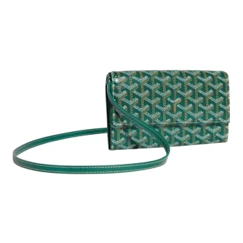 GOYARD Varenne Canvas With Leather Shoulder Bag Crossbody Bag Wallets Women's Green
