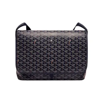 GOYARD CAPETIEN Canvas With Leather Envelope Bag Messenger Bag Shoulder Bag Crossbody Bag Medium Size Unisex Dark Blue