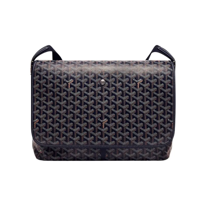 GOYARD CAPETIEN Canvas With Leather Envelope Bag Messenger Bag Shoulder Bag Crossbody Bag Medium Size Unisex Dark Blue-0