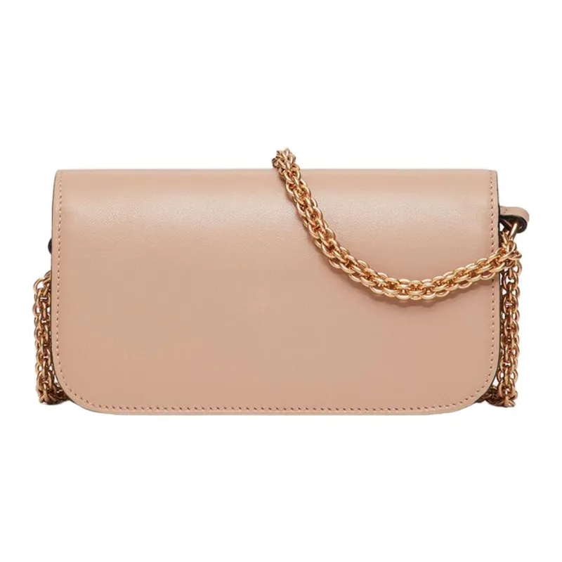 Valentino Locò Calfskin Baguette Bag One Shoulder Handbag Small Size Women's Rose Pink-2
