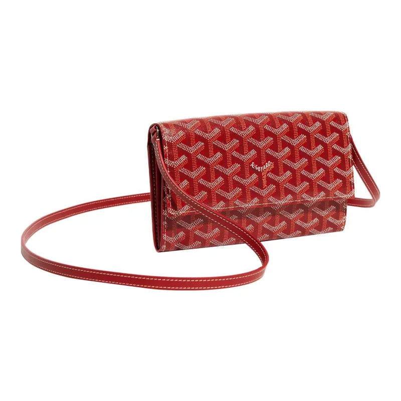 GOYARD Varenne Canvas With Leather Shoulder Bag, Crossbody Bag Women's Red-0
