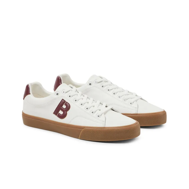 HUGO BOSS Stylish Skateboarding Shoes Men's White Dark Red-1