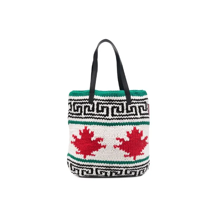 DSQUARED 2 Pattern Woven Shopper Tote Bag-0