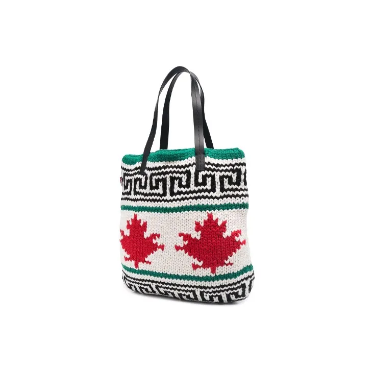 DSQUARED 2 Pattern Woven Shopper Tote Bag-1