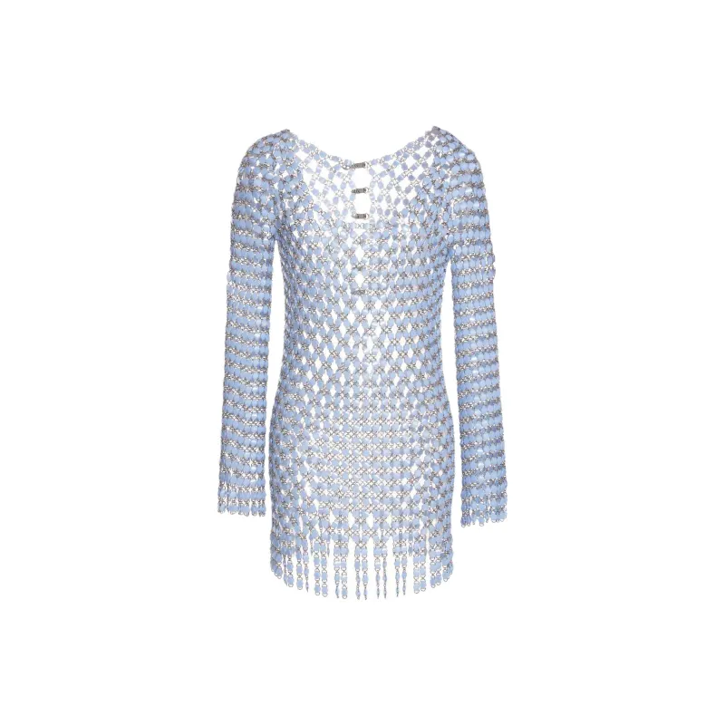 Paco Rabanne Embellished Scoop-Neck Mini Dress-1