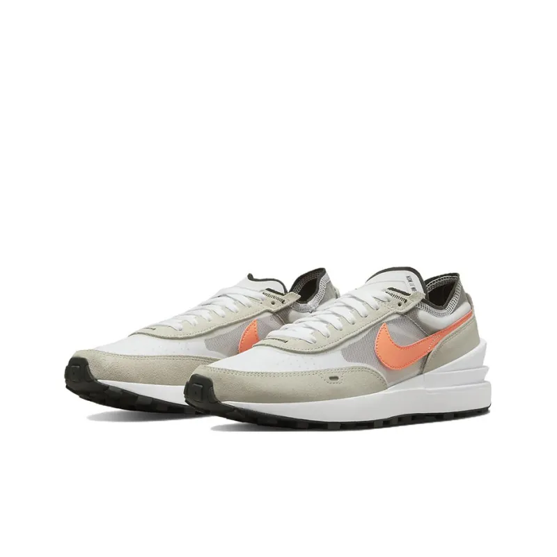 Nike Waffle One White Orange Trace-2